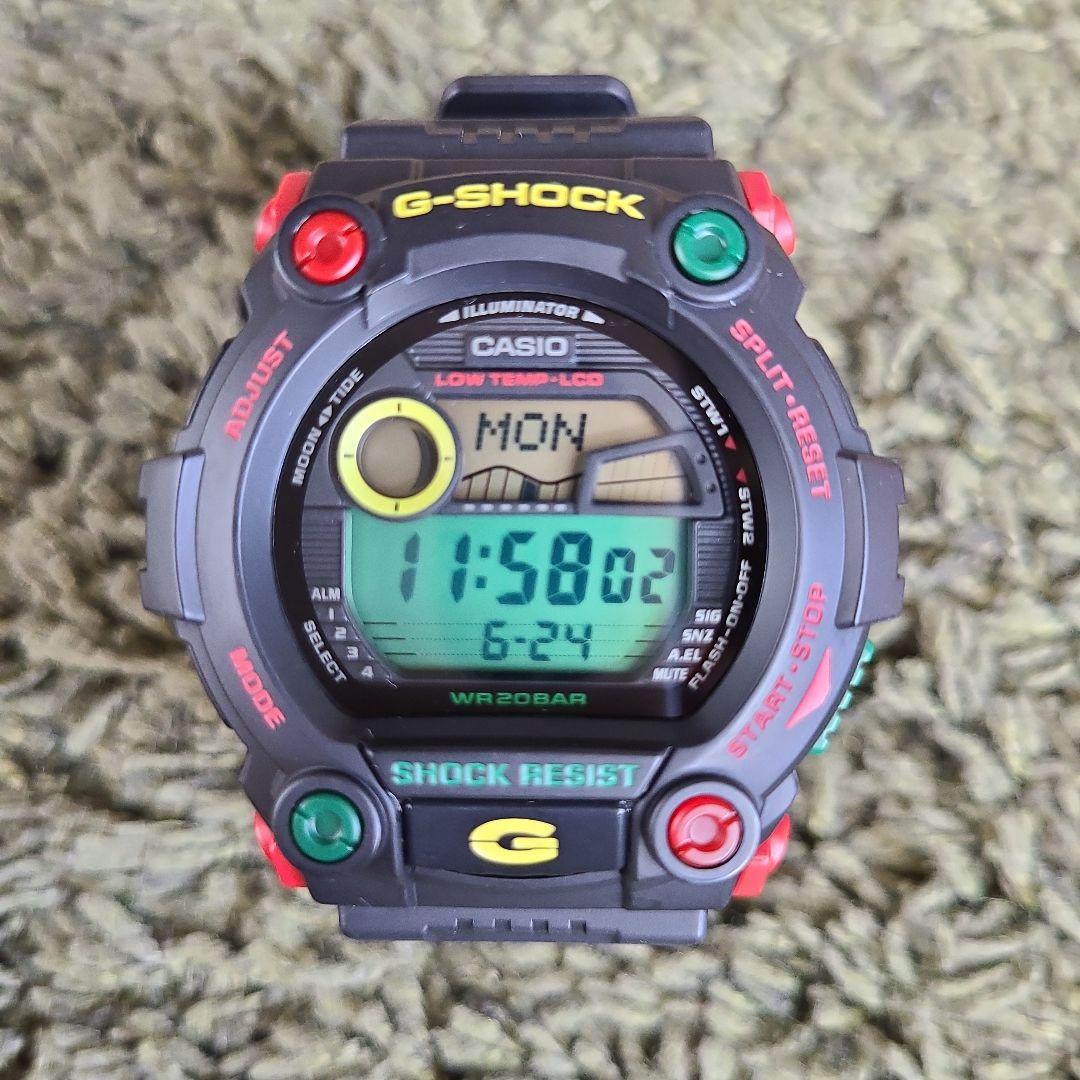 【美品】G-SHOCK  G-7900RF-1JF　レゲエ　ラスタカラー