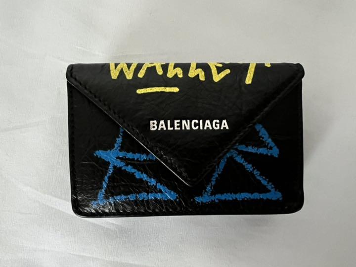新品　BALENCIAGA バレンシアガ グラフィティ ミニ 折り財布_画像1