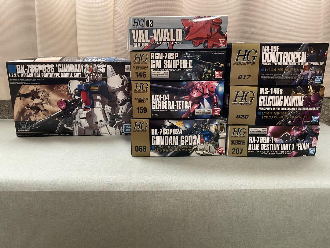 ガンダム宇宙世紀系未組み立てプラモデル