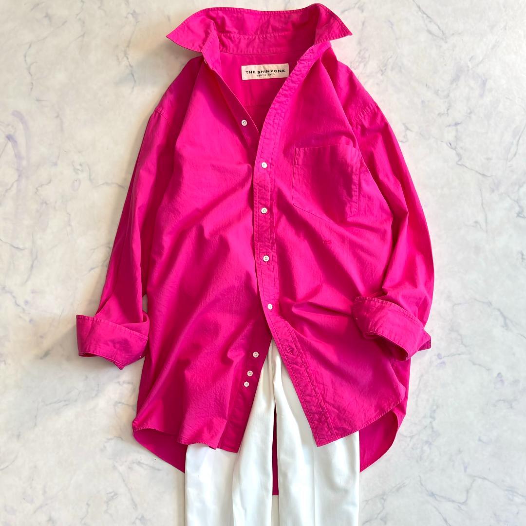 ザシンゾーン Regular Collar Shirt 長袖シャツ ピンクqz3