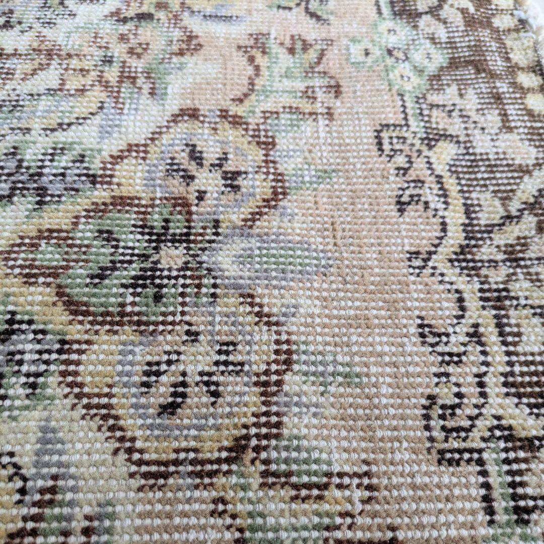 ペールオレンジトルコヴィンテージラグやや傷や汚れあり