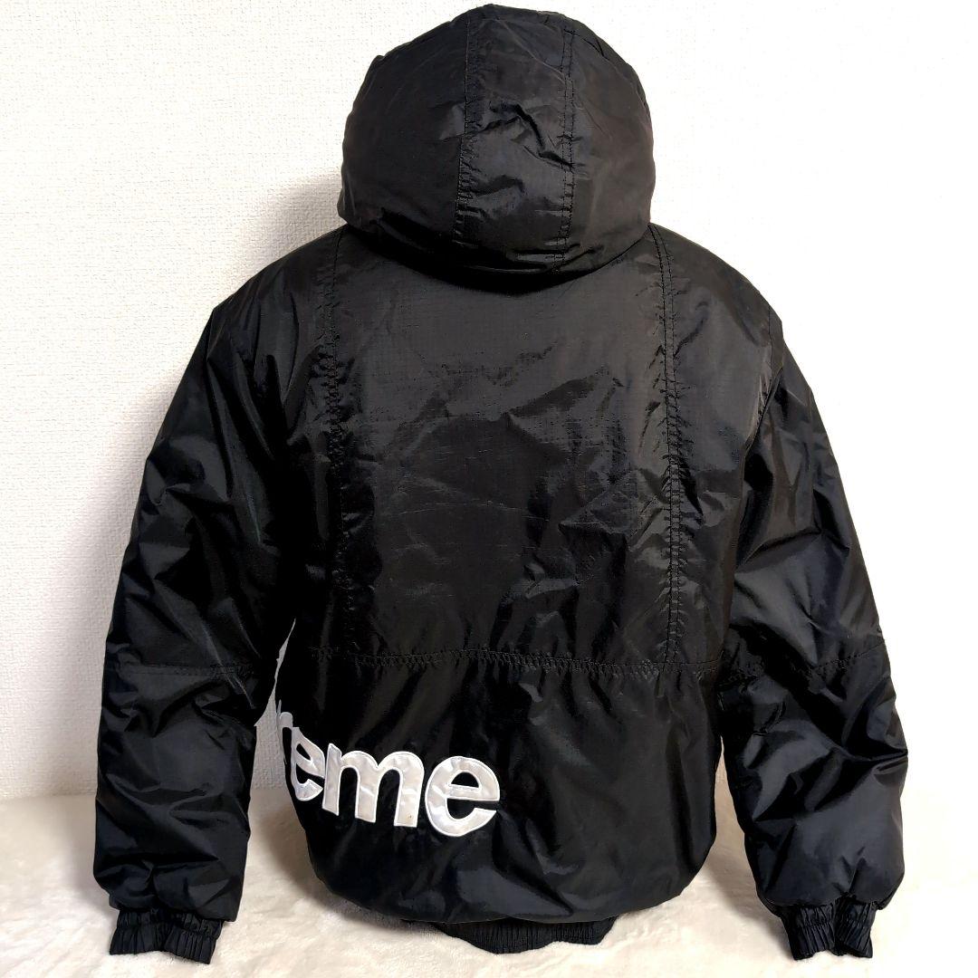 du11 Supreme ダウンジャケット 黒 ロゴ総柄 メンズL相当