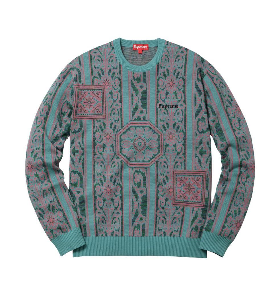 半タグ付新品　SUPREME TAPESTRY SWEATER