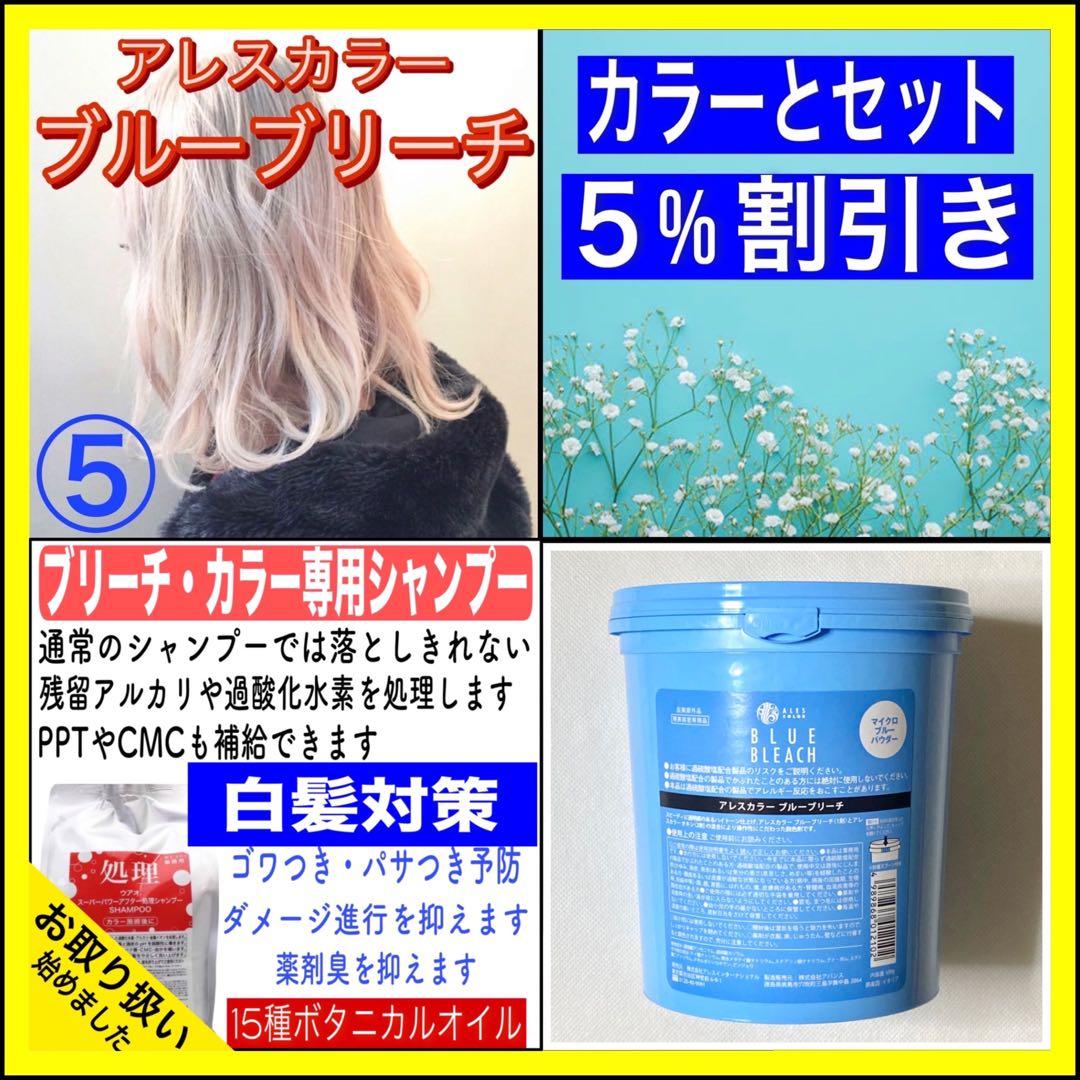 【ブルーブリーチ⑤、後処理専用シャンプー20ml】　（ロング用）j