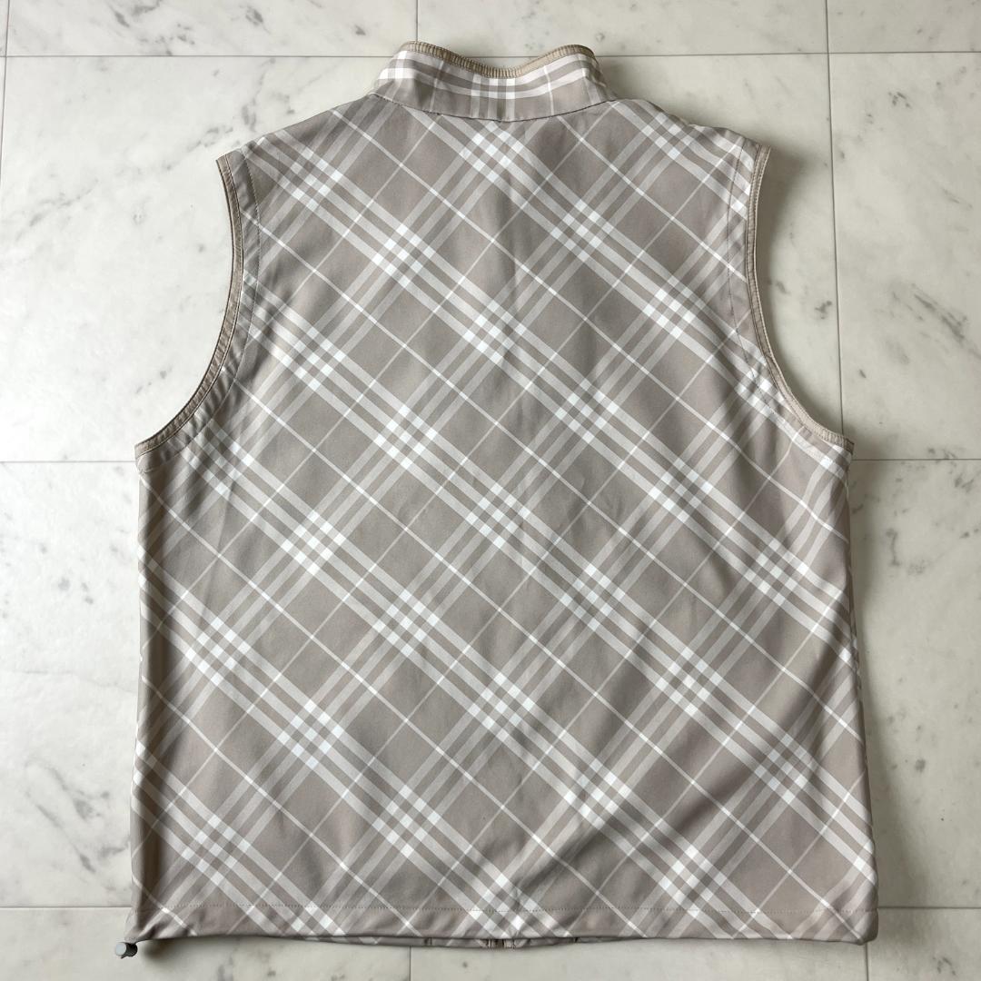 BURBERRY GOLF ベスト L ジップアップ チェック ベージュ 春夏