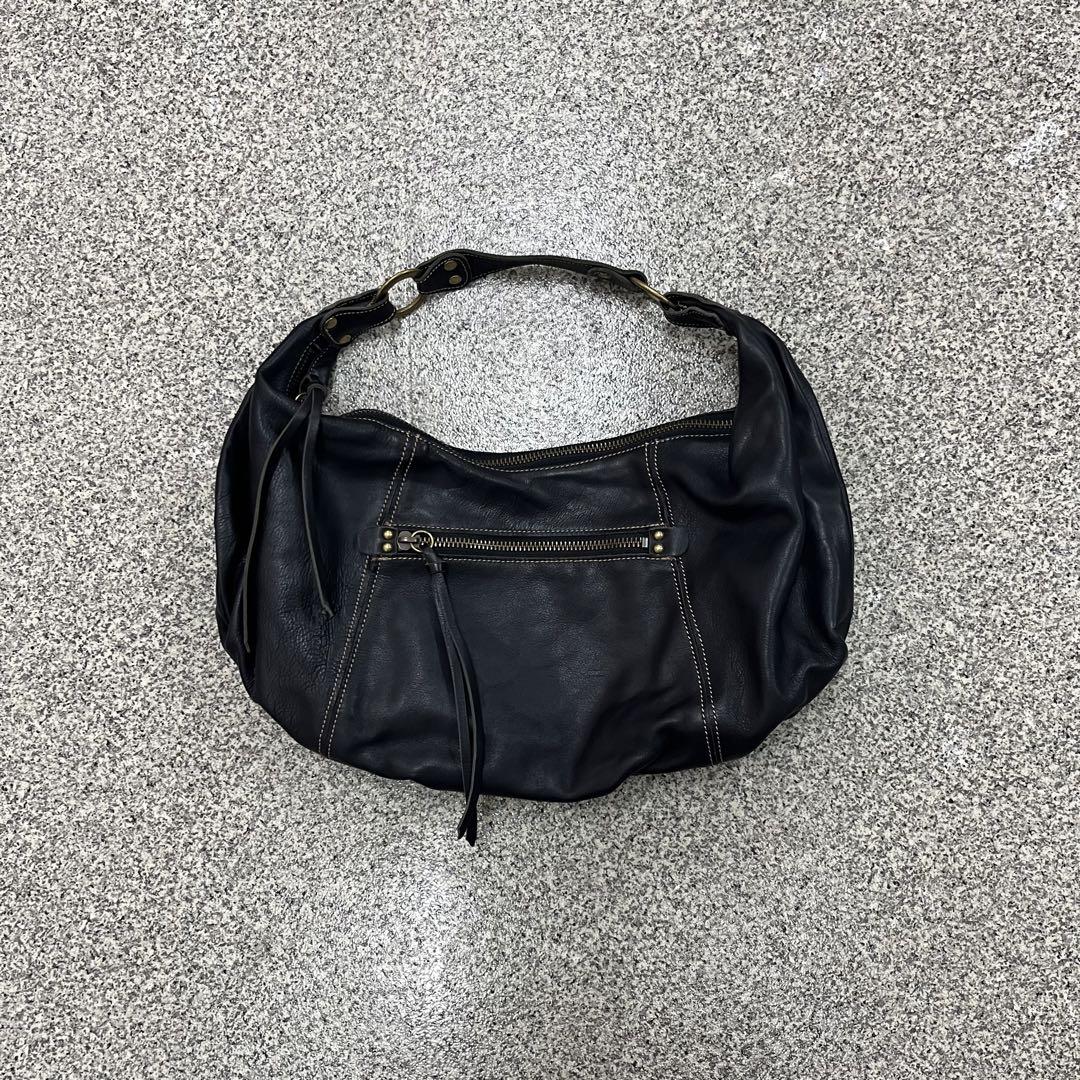 y2k archive grunge leather one hand 三日月