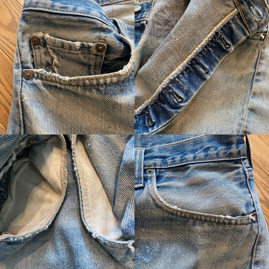 q】Levi’s 501 66後期 刻印6 赤耳 チェーン 70年代 70s