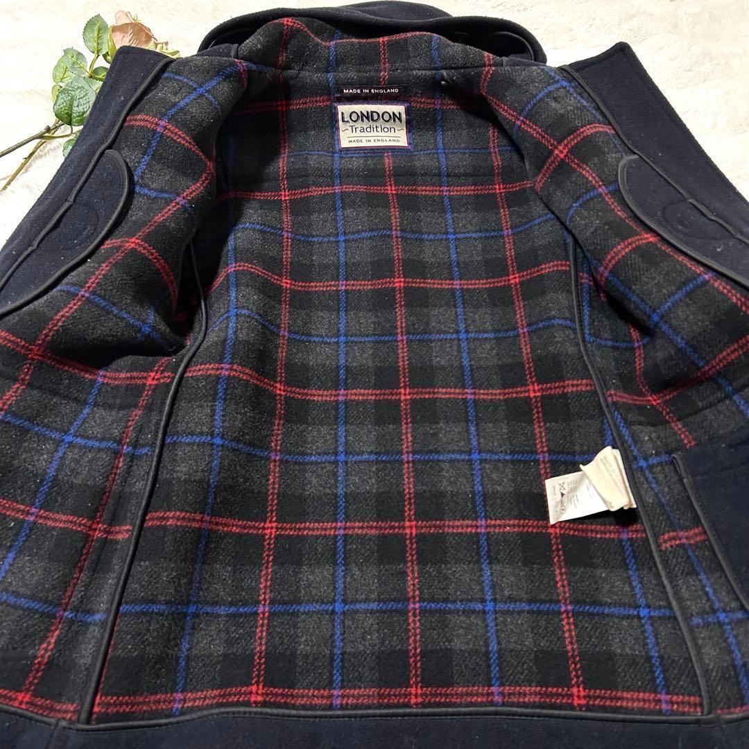 裏地チェック柄✨ロンドントラディション ダッフルコート