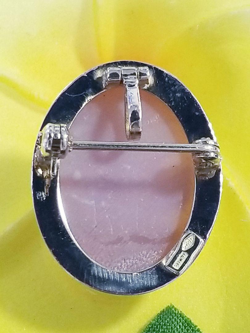 KS-658 K18YGシェルカメオブローチペンダントトップ-最新