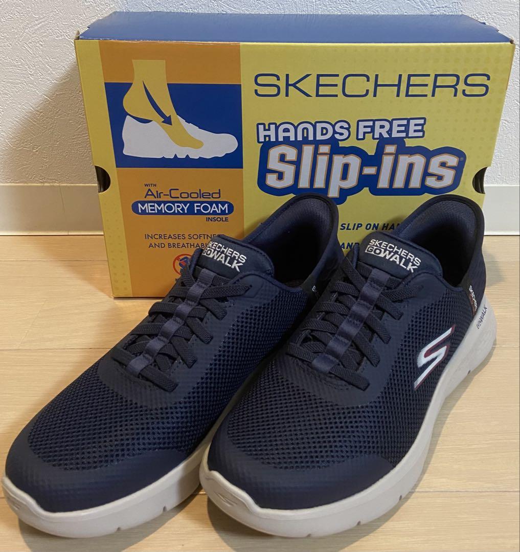 SKECHERS スリップインズ ゴーウォーク ハンズアップ ネイビー27cm