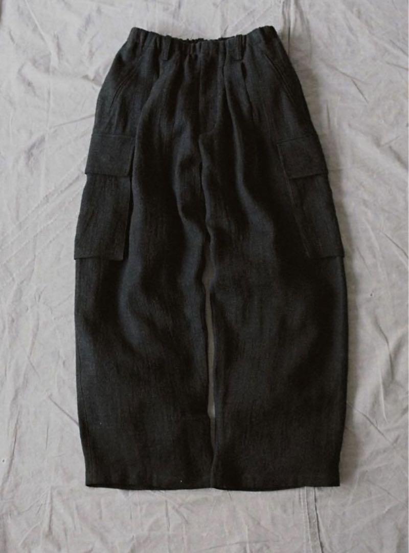 LINEN WOOL FATIGUE PANTS