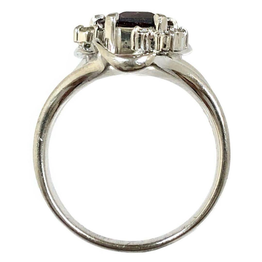 Pt900 ロードライト ガーネット 2.22ct ダイヤモンド ダイヤ リング