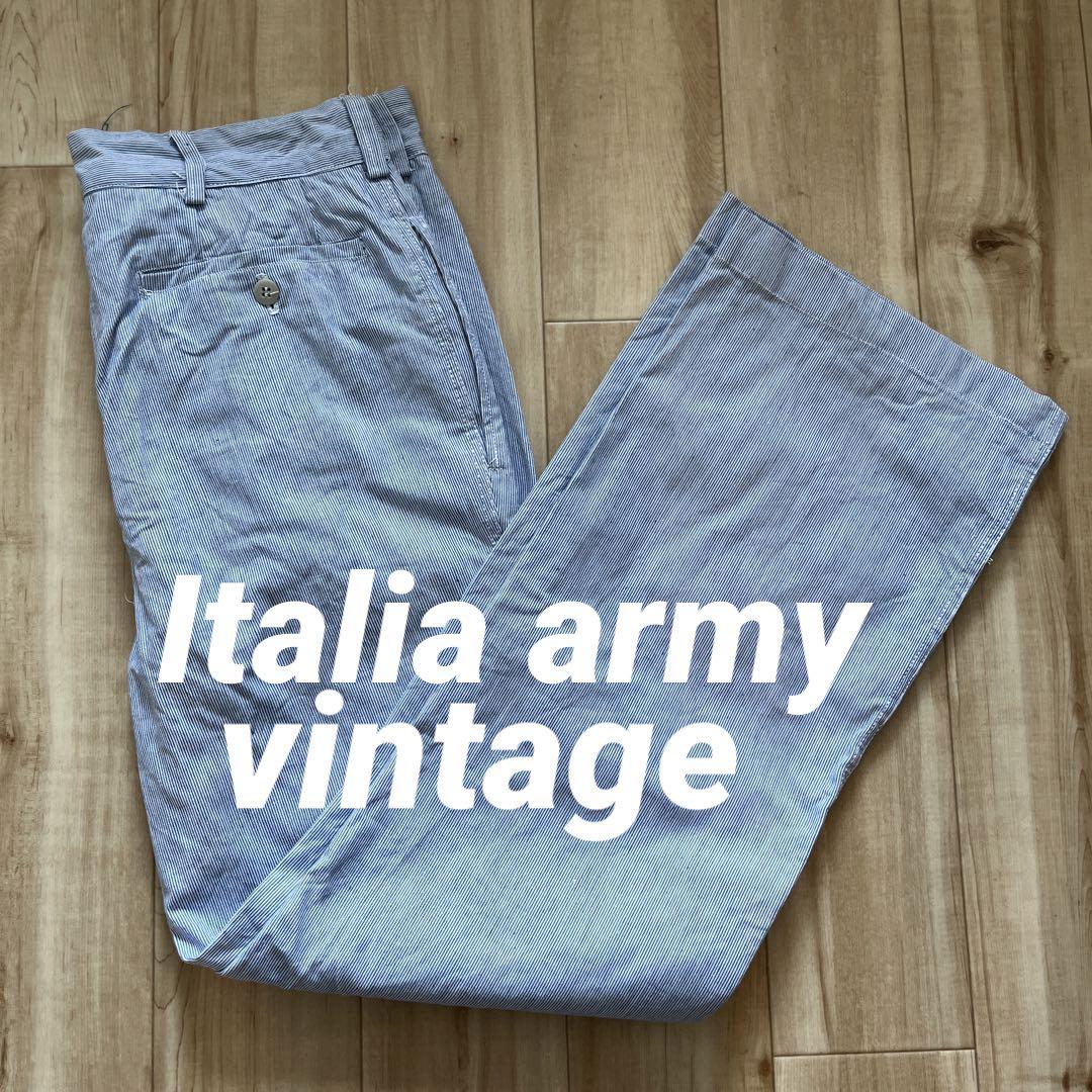 80s イタリア海軍 deadstock vintage ヒッコリー スラックス