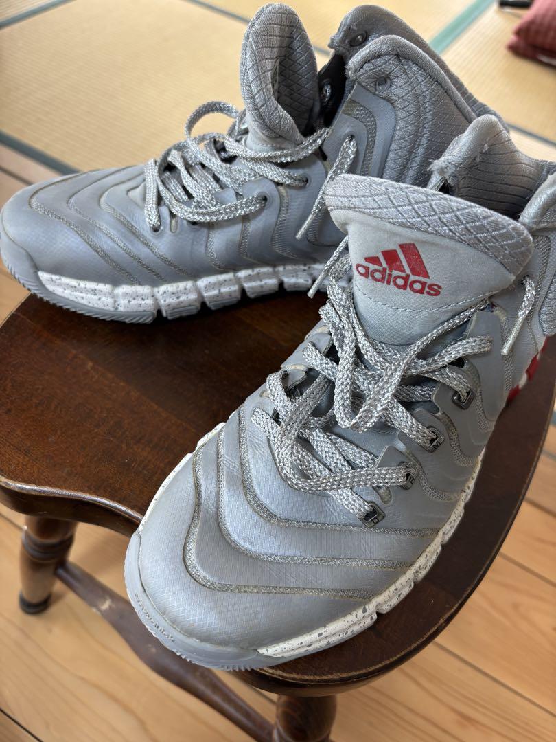 adidas ハイカットスニーカー グレー 26.5cm