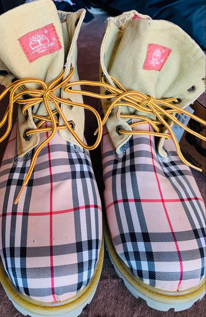 Timberland USA チェック柄 ブーツ