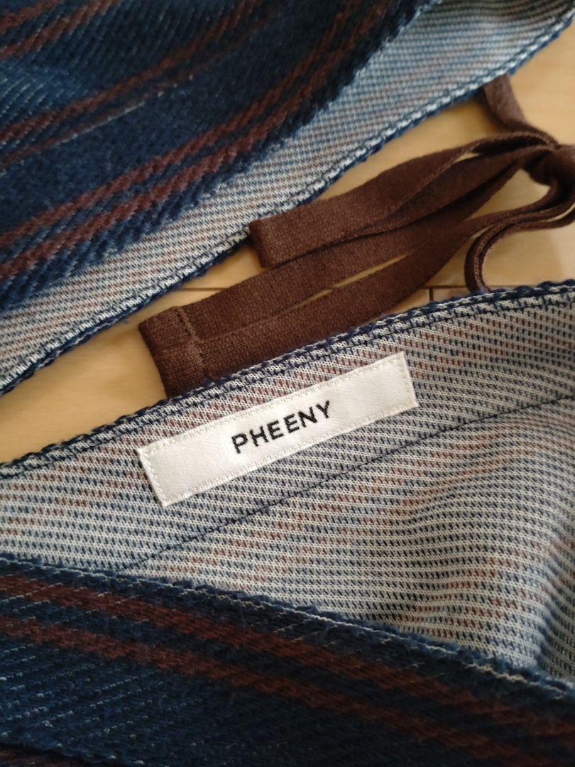 【最終お値下げ】PHEENY コットン インレイ ストライプ ショートトップス