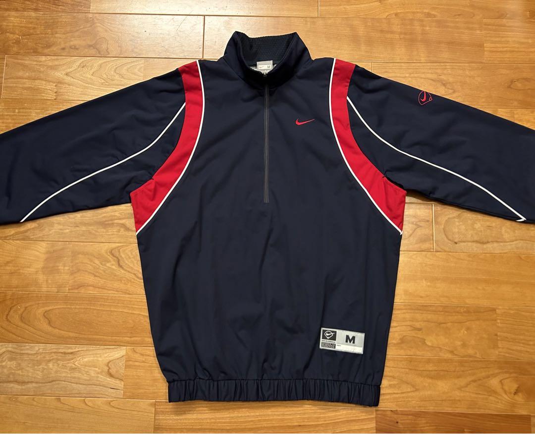 極美品　NIKE　ナイキ ベースボール プルオーバー　ナイロン ハーフジップ　M