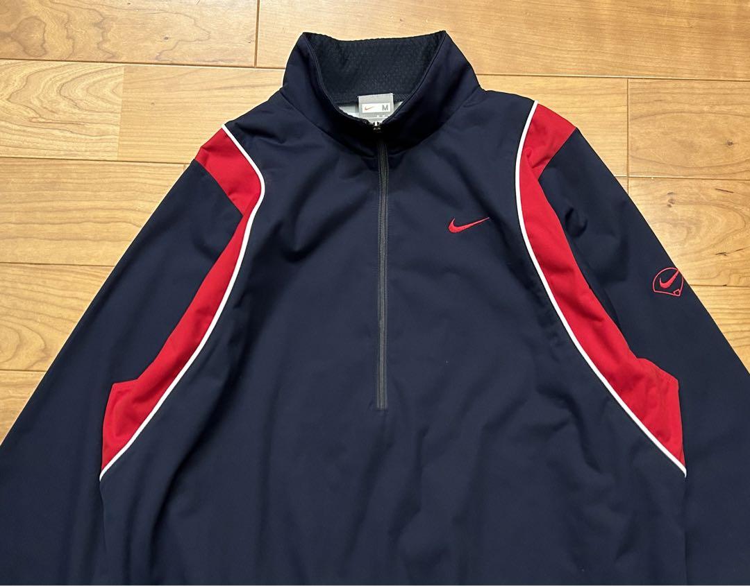 極美品　NIKE　ナイキ ベースボール プルオーバー　ナイロン ハーフジップ　M