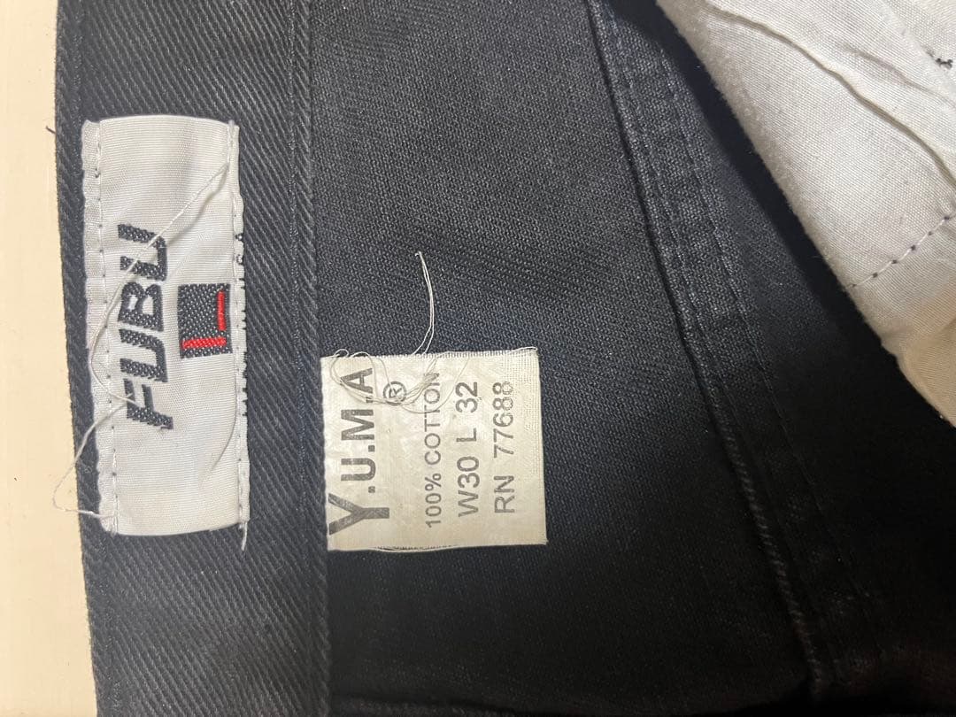 FUBU ブラックデニム W30 L32