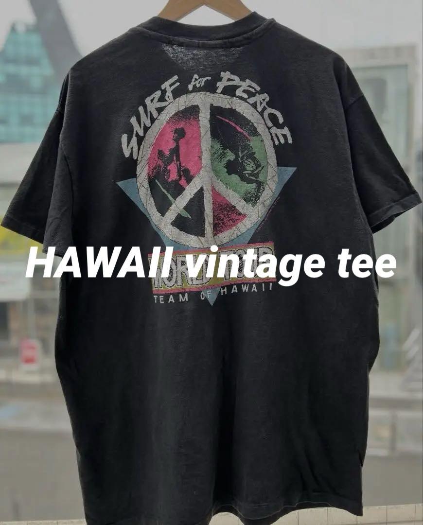 【HAWAII】USA製 80s ヴィンテージTシャツ サーフ・ピース