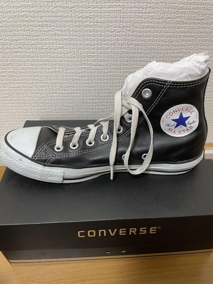 F　CONVERSE ALL STAR レザーブラック