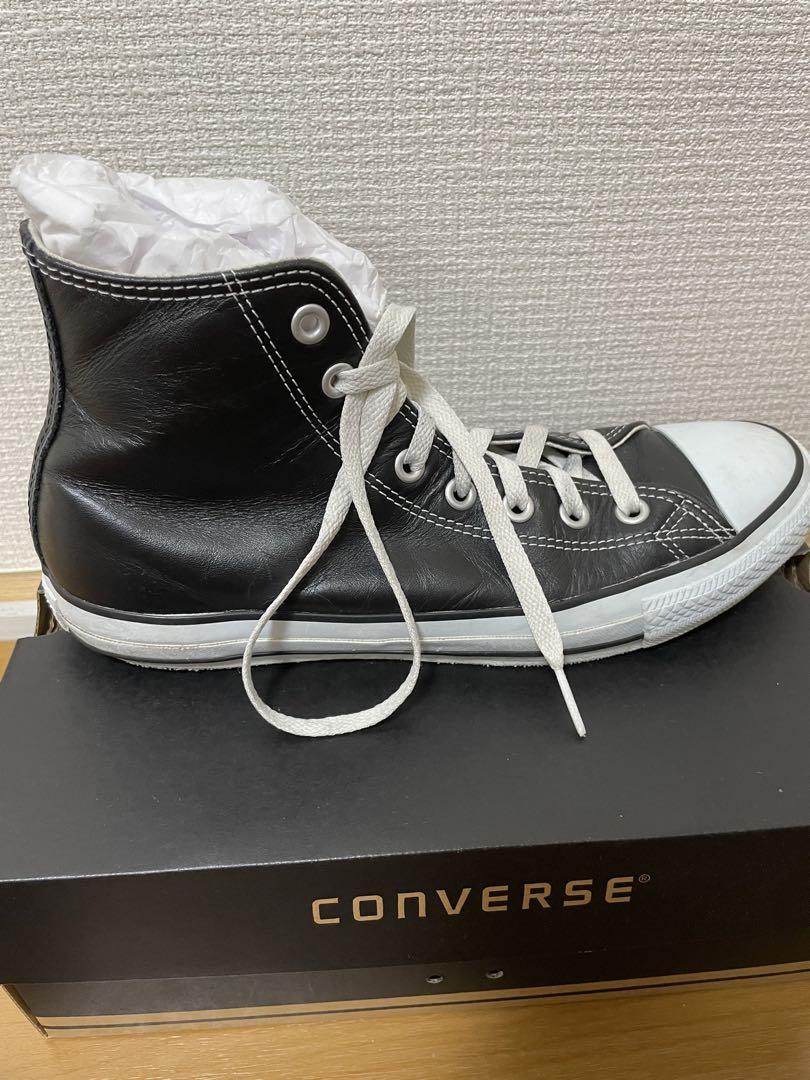 F　CONVERSE ALL STAR レザーブラック