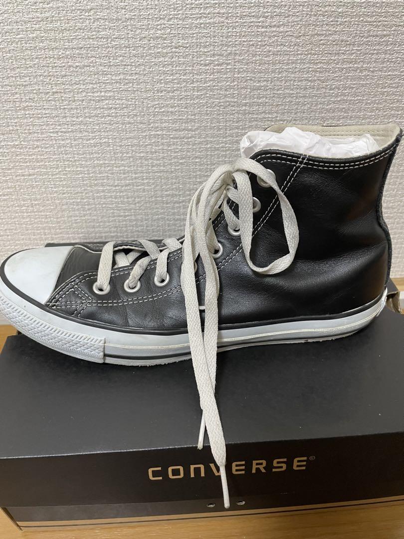 F　CONVERSE ALL STAR レザーブラック