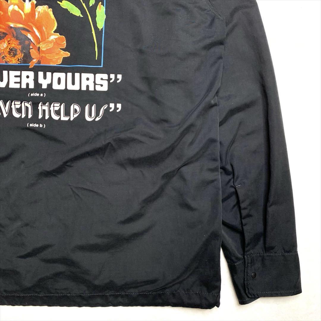 美品 HUF ハフ コーチジャケット バックプリント マットブラック