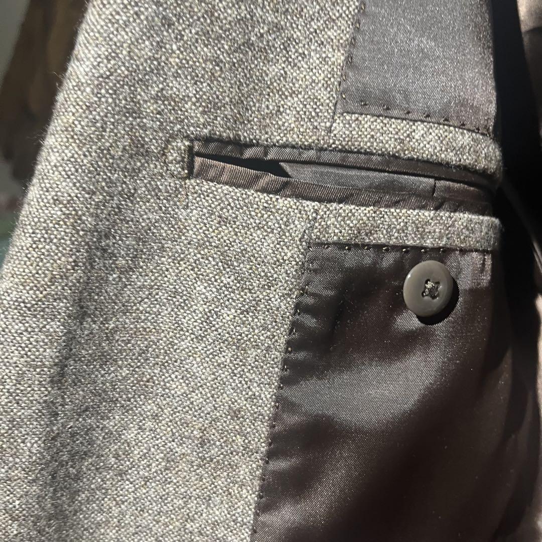 british wool blend テーラードジャケット 48 ベージュ 英国