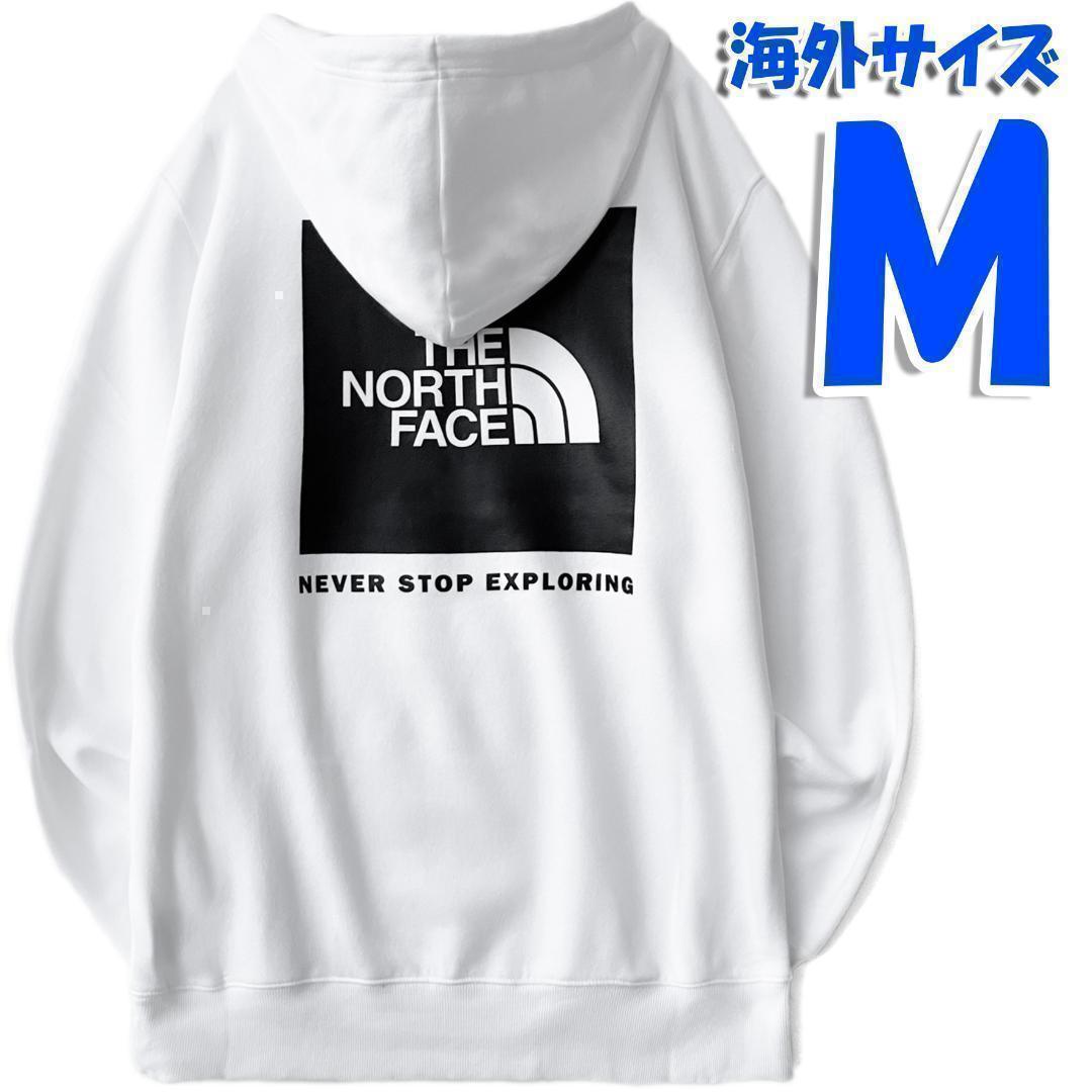 ノースフェイス メンズ パーカー 海外M 日本L相当 新品 白 nsbx