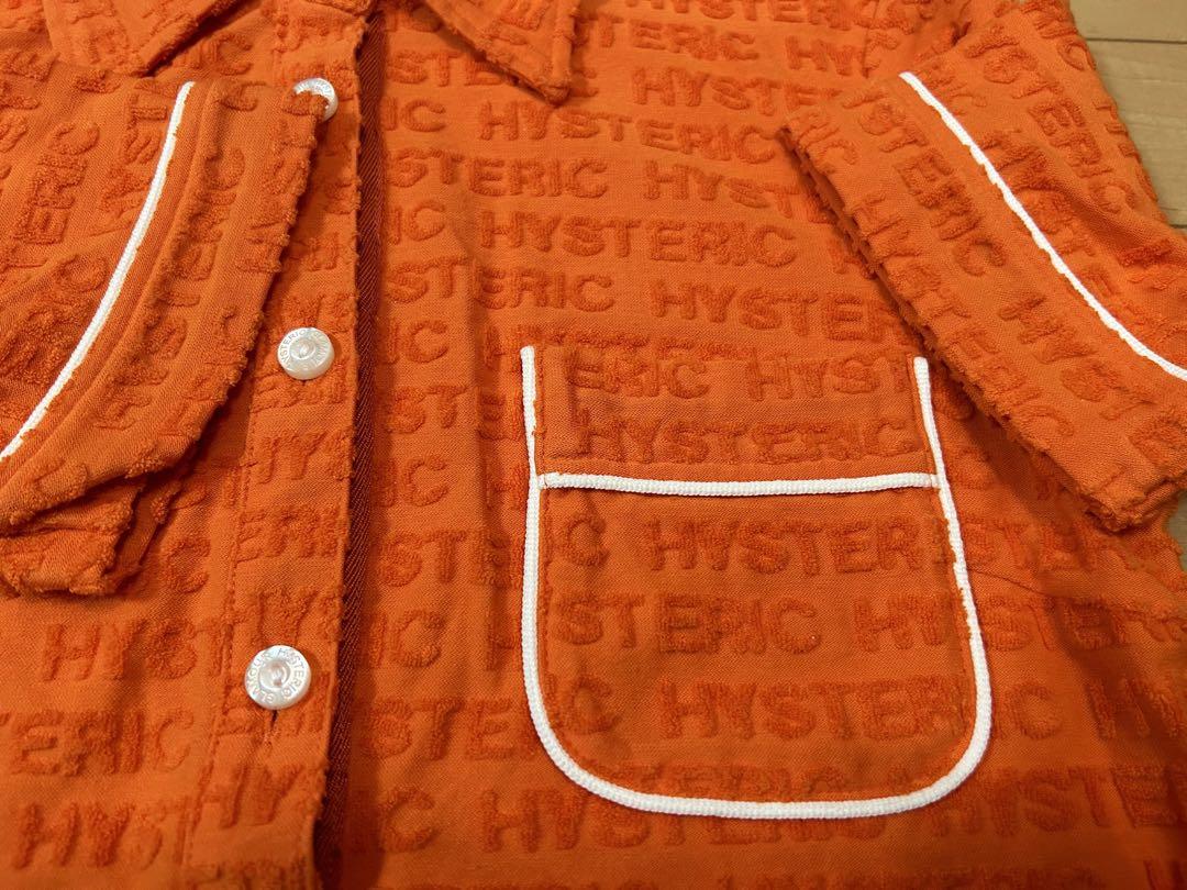 HYSTERIC GLAMOURオレンジ 半袖ポロシャツ カットソー ガール HYSTERIC GLAMOURオレンジ 半袖ポロシャツ カットソー ガール