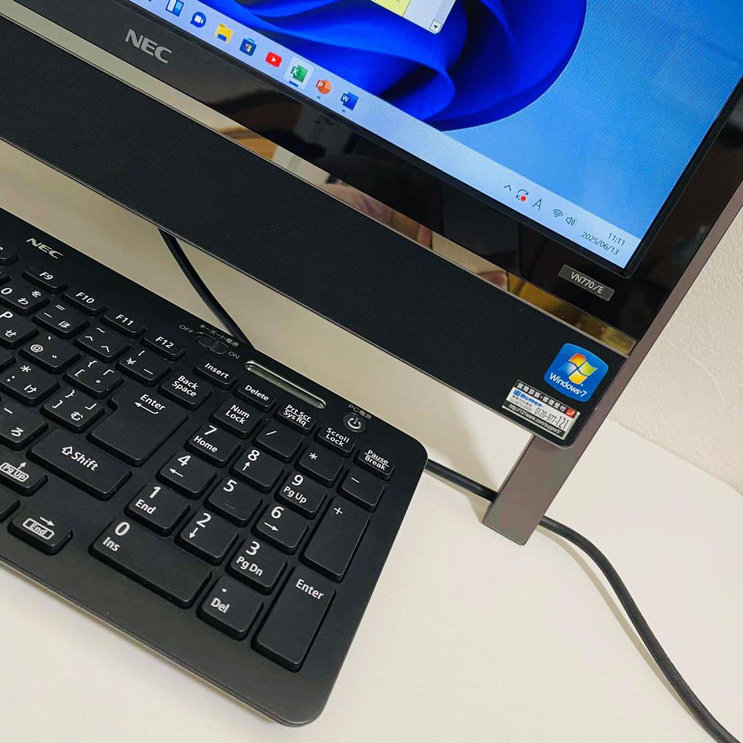 Y659 NECデスクトップSSDサクサク動く Windows11オフィス付き