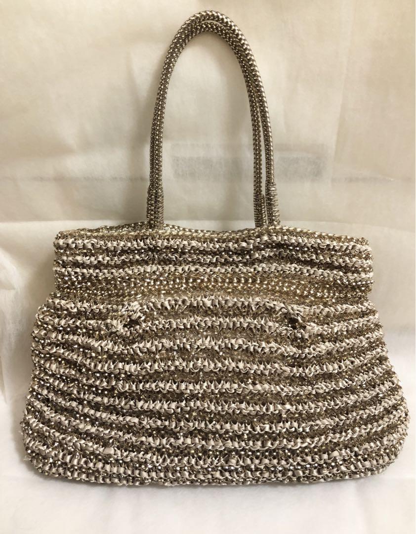 美品★アンテプリマ★ワイヤーバッグ★ハンドバッグ★ゴールド