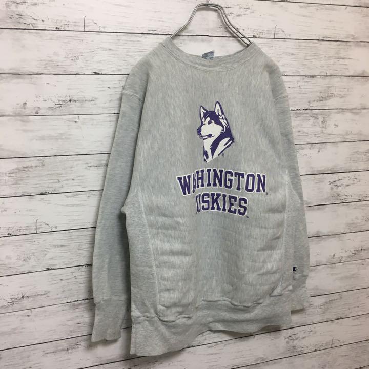 大得価国産 90s チャンピオン リバースウィーブ 刺繍ロゴ ワシントン ハスキーズ aR2g7-m19425336004 人気SALE新品