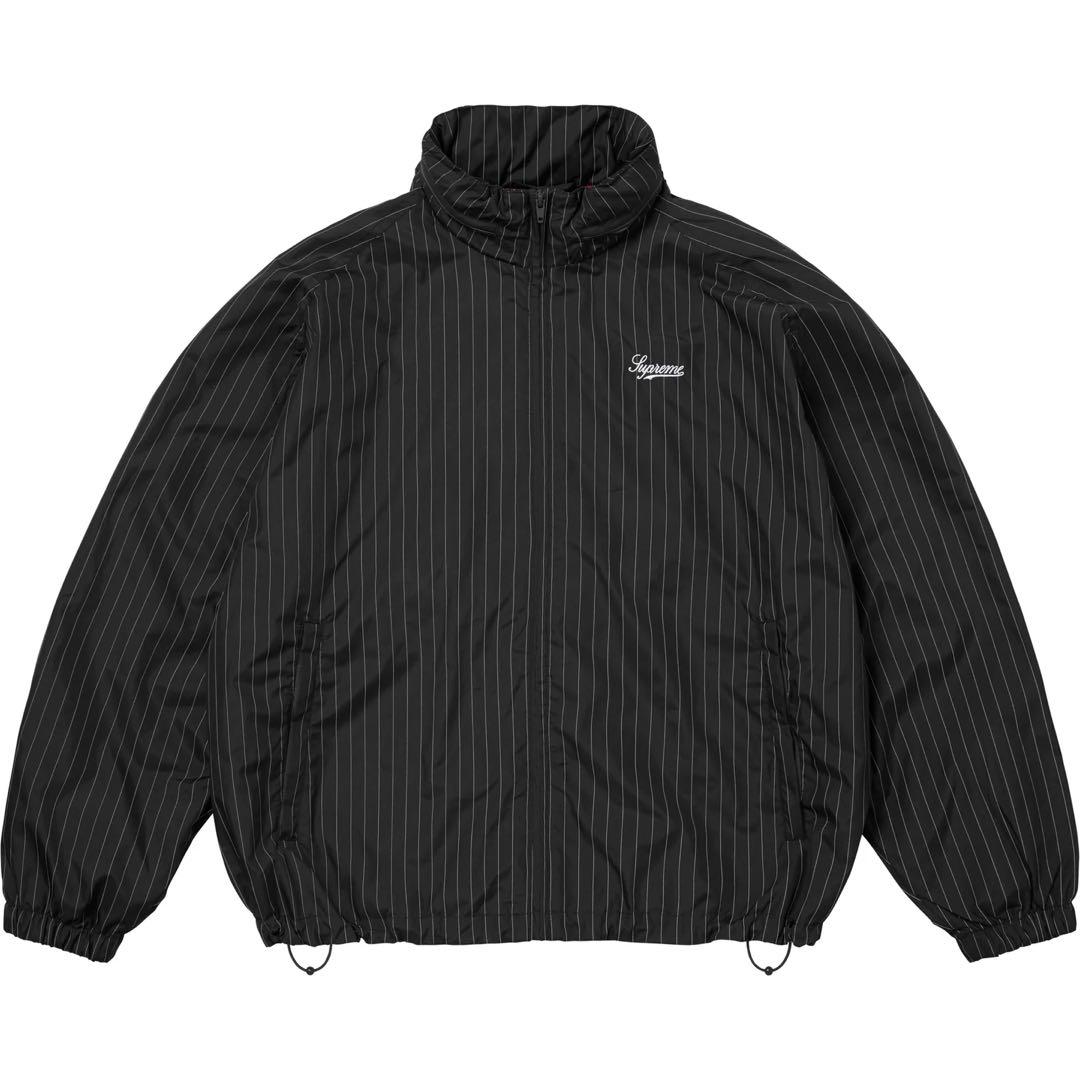 supreme pinstripe track jacket ナイロンジャケット
