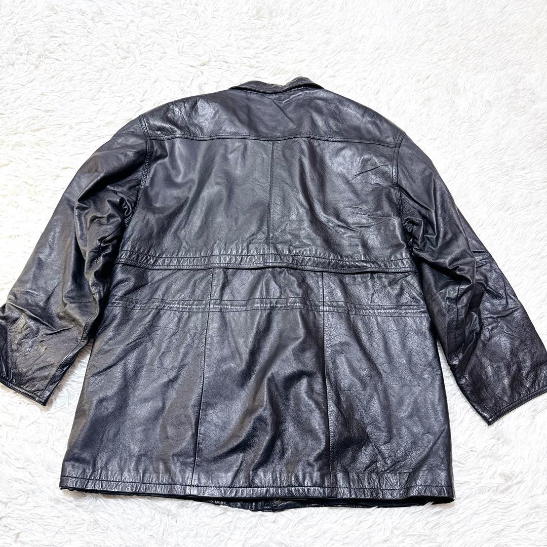 レザージャケット 牛革 Y2Kジャケット XL キルティング ジップ 90s レザージャケット 牛革 Y2Kジャケット XL キルティング ジップ 90s