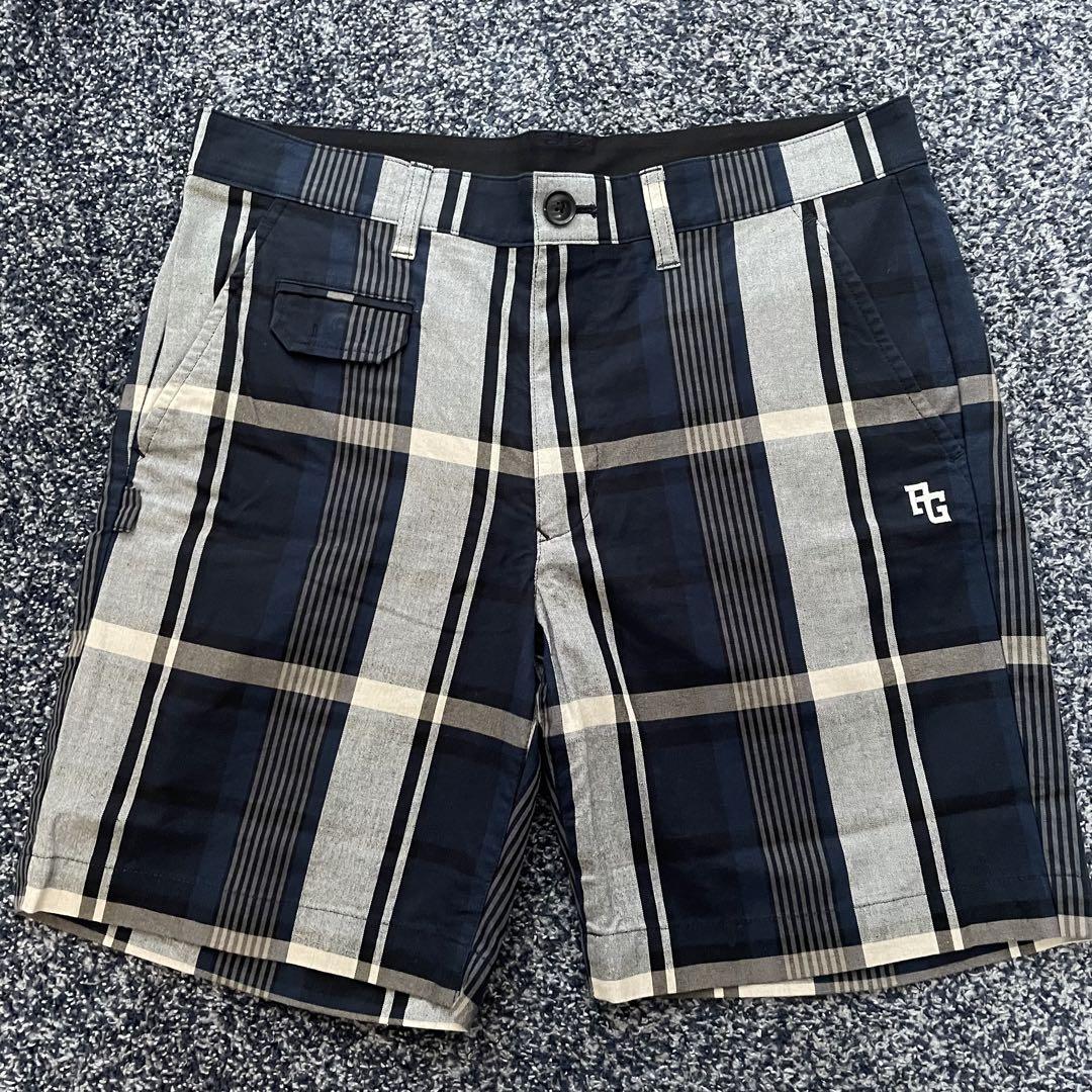 パーリーゲイツ　ゴルフウェア　ストレッチ　ハーフパンツ　チェック　総柄　サイズ4