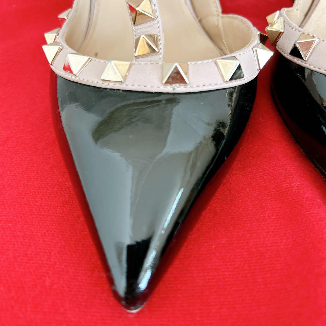 【Valentino】VALENTINO/ロックスタッズ ストラップパンプス