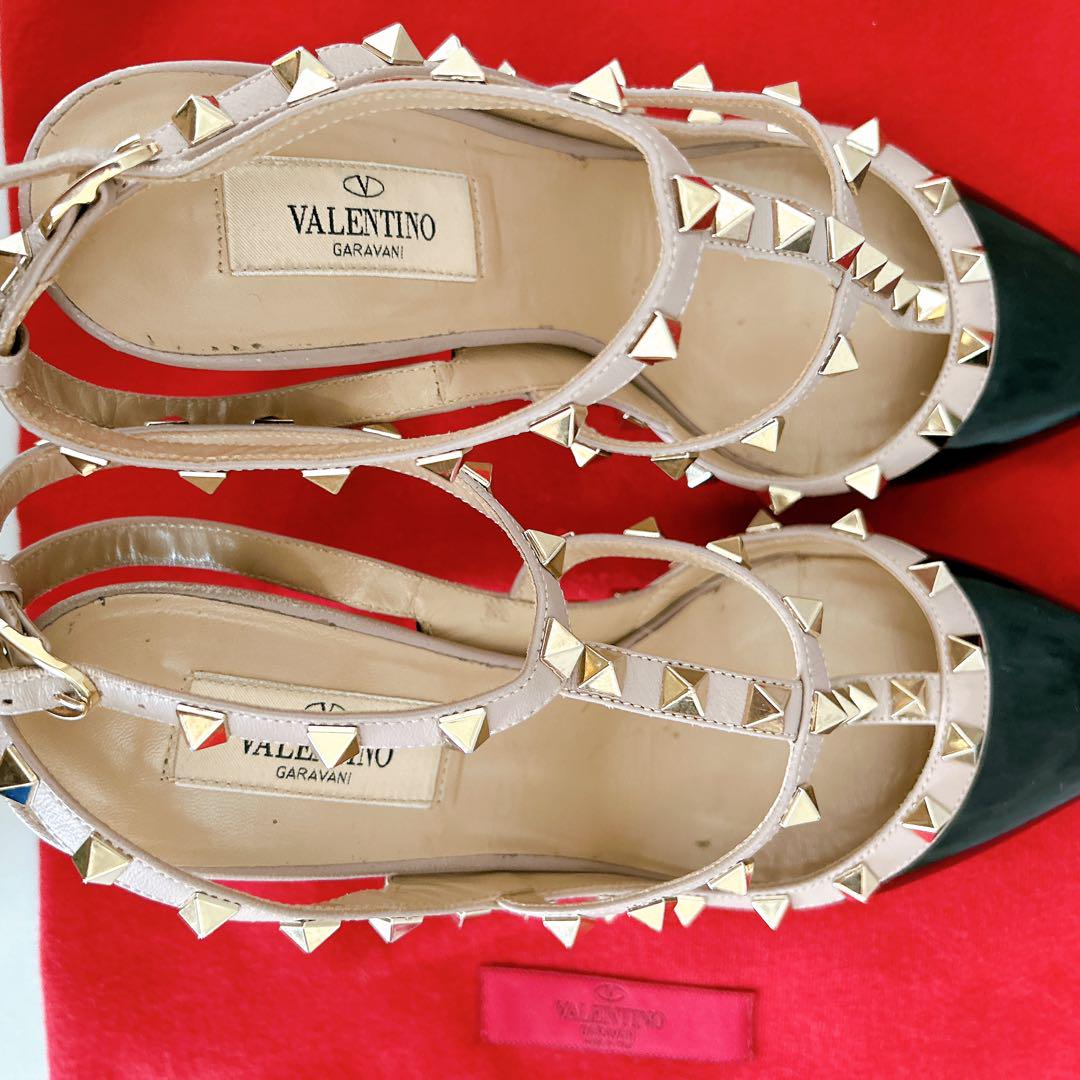 【Valentino】VALENTINO/ロックスタッズ ストラップパンプス