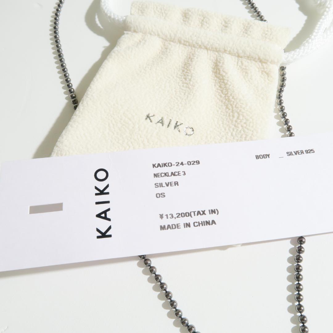 KAIKO NECKLACE 3 SILVER 925 ボールチェーンネックレス メンズ