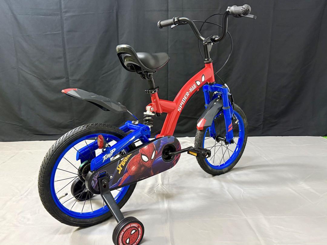 16インチ SPIDER-MAN 子供用自転車 補助輪付き サスペンション付き