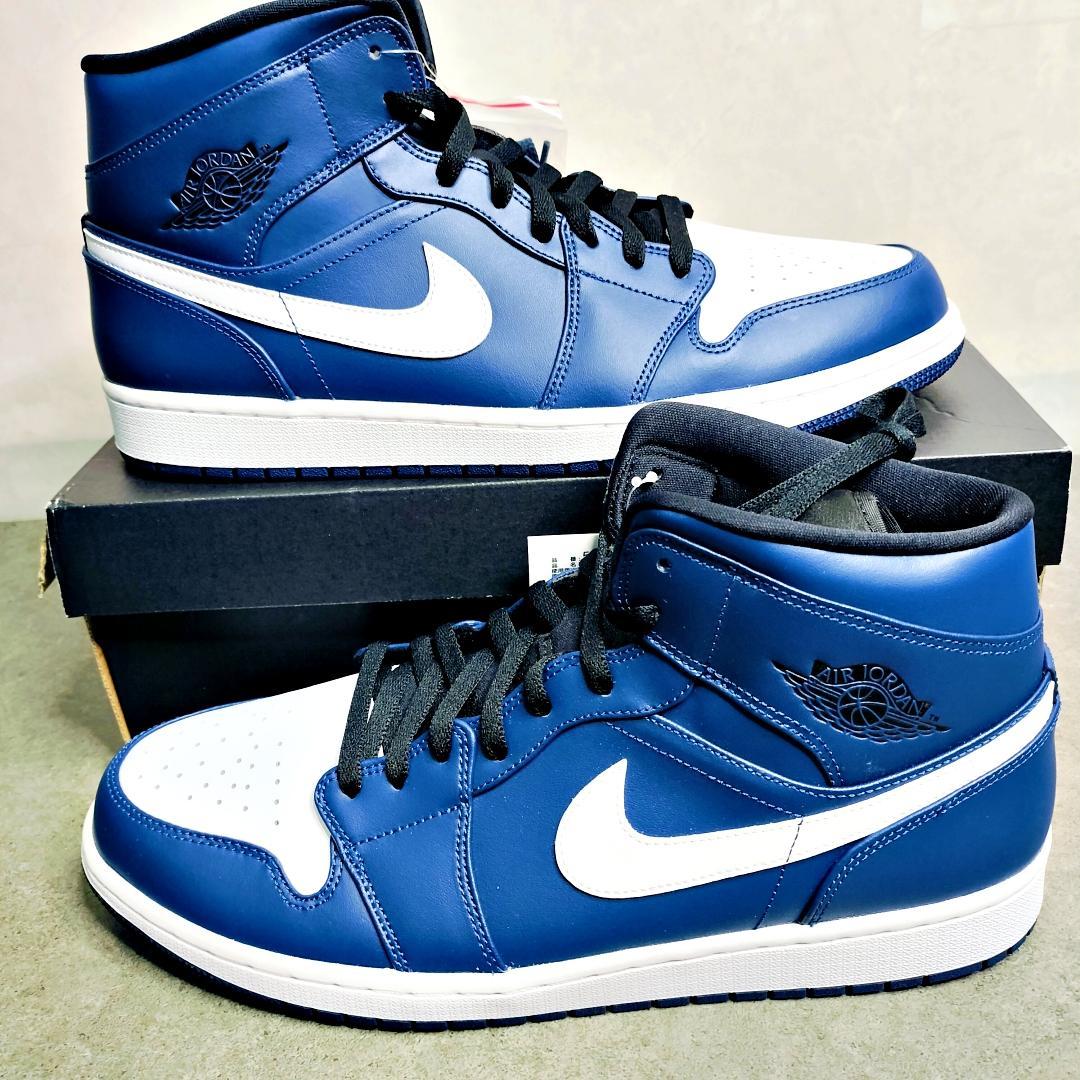 新品 ナイキ エアジョーダン1 MID NAVY 32cm 554724-401