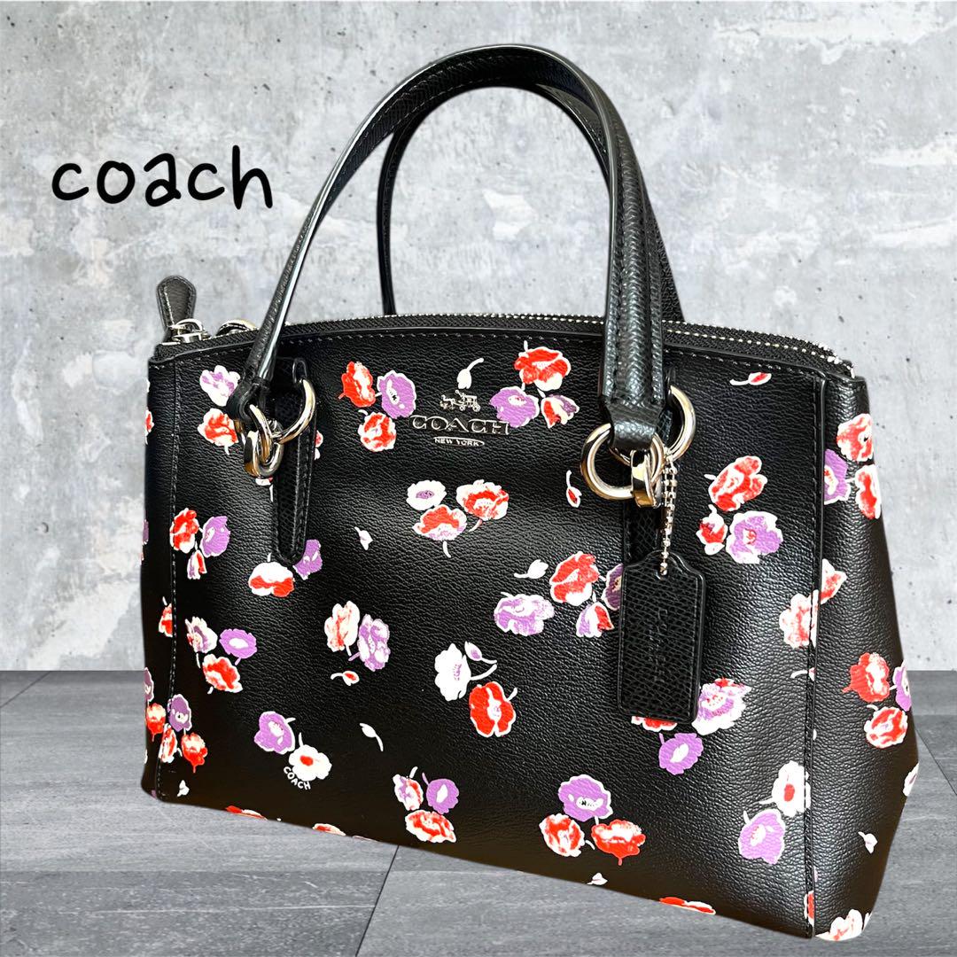 coach コーチ　花柄　ショルダーバッグ　2way ハンドバッグ