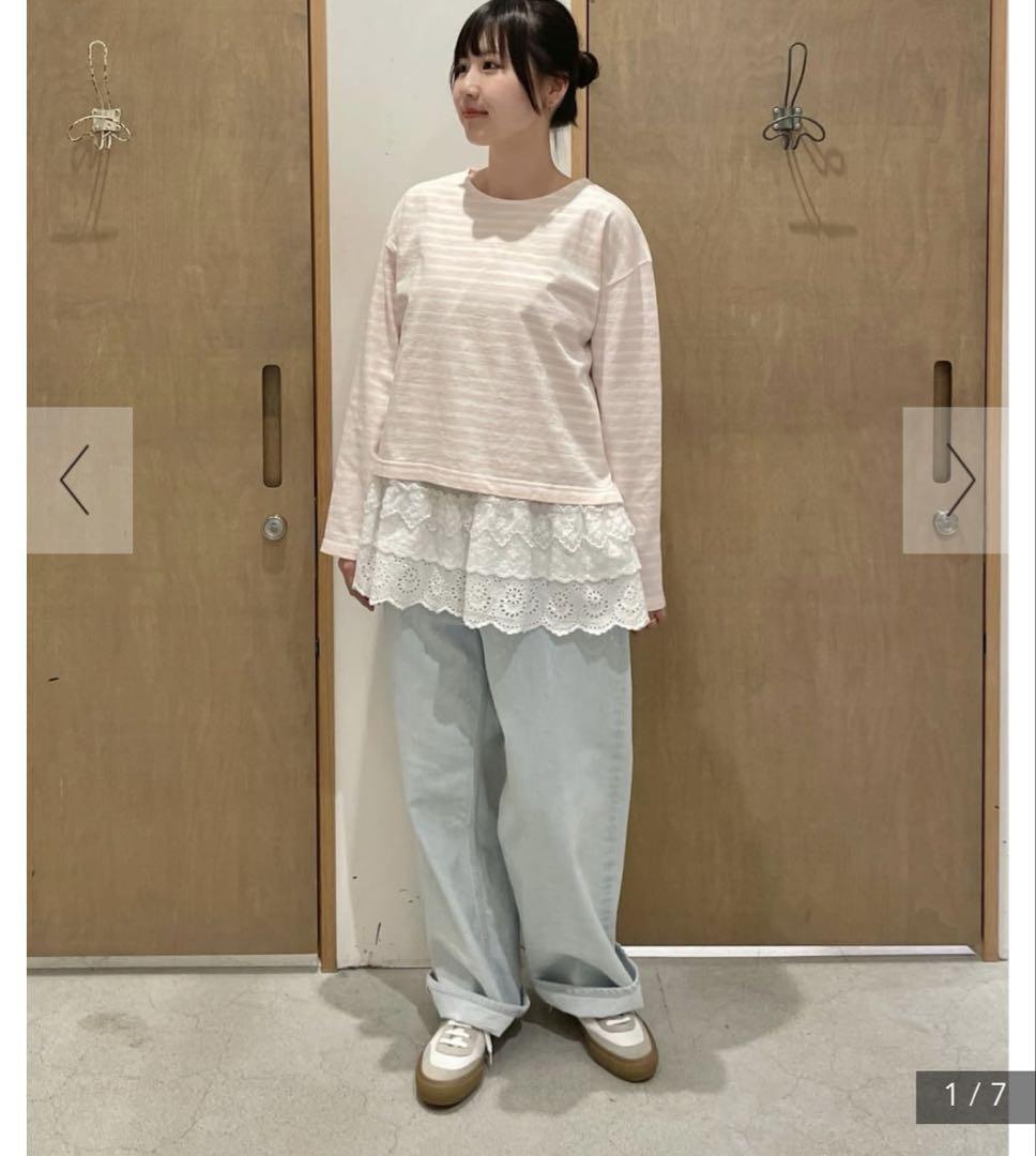 bulle de savon △3ren lace ノースリブラウス