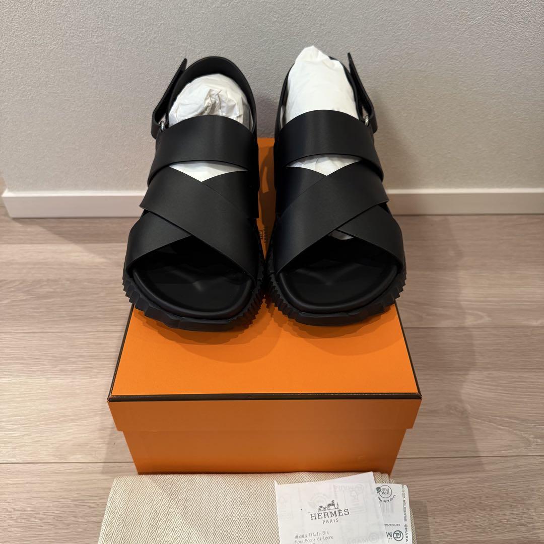 エルメス HERMES エレクトリック サンダル サイズ42 ブラック