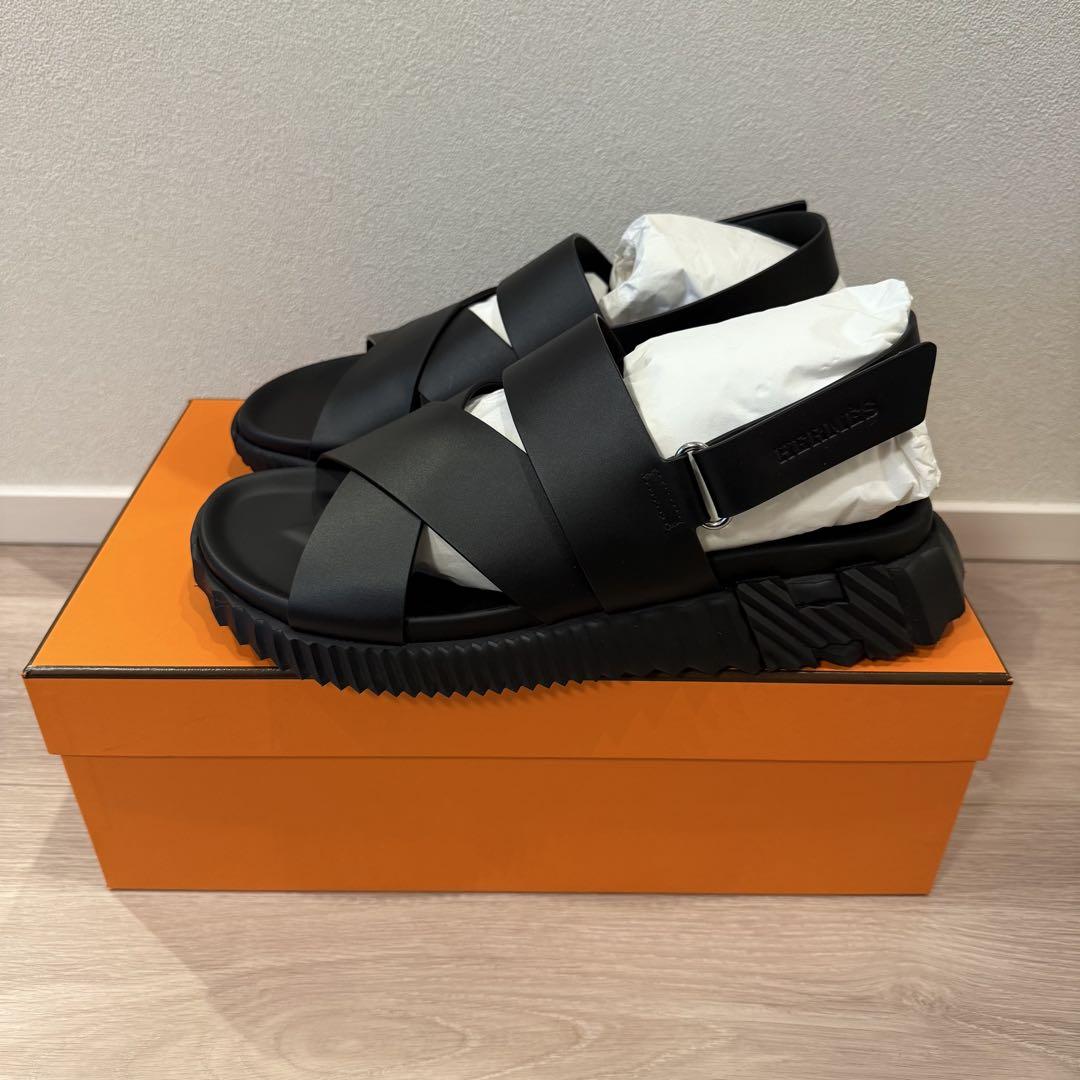 エルメス HERMES エレクトリック サンダル サイズ42 ブラック
