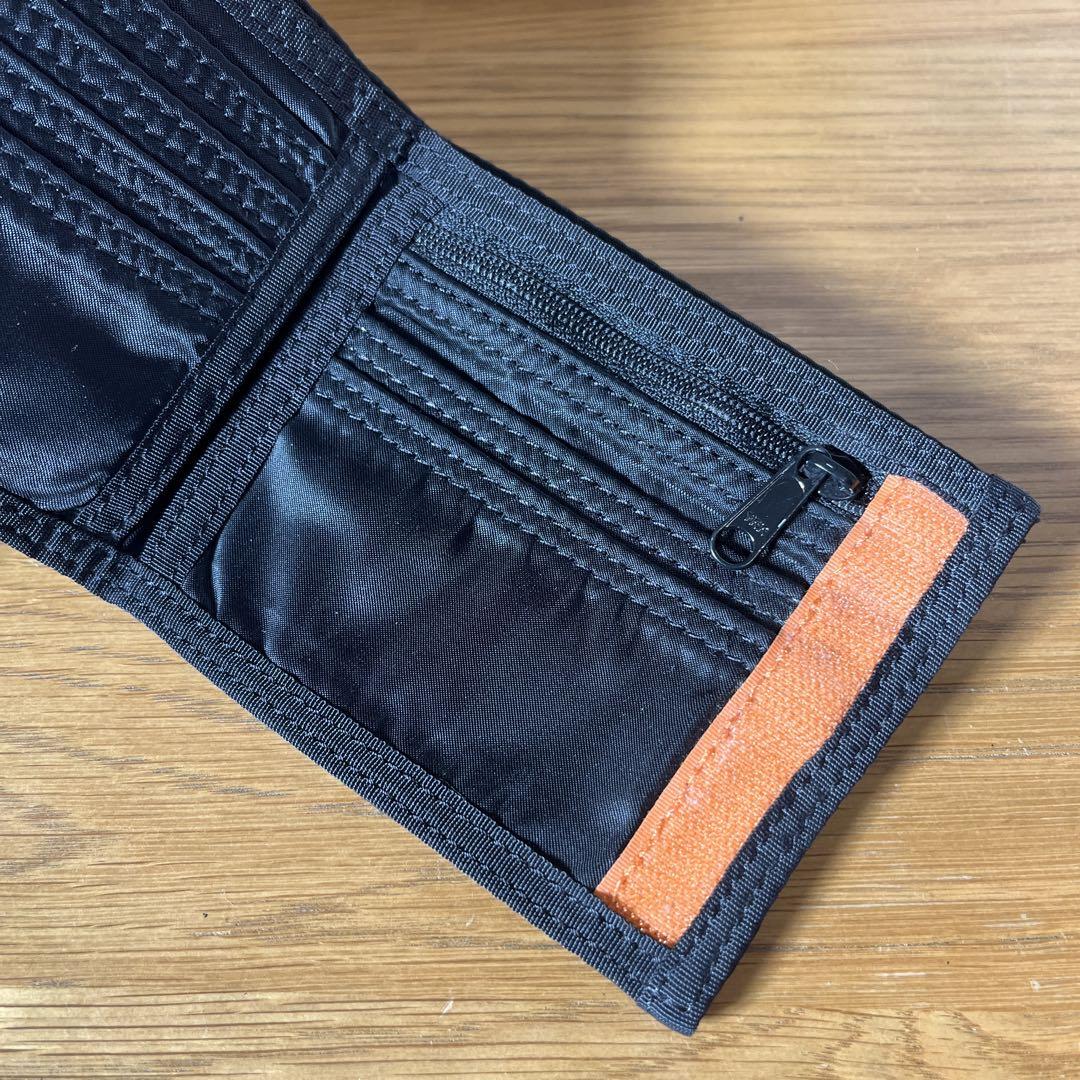 ポーター　タンカー　二つ折り財布　ブラック×オレンジ【管:2G@】