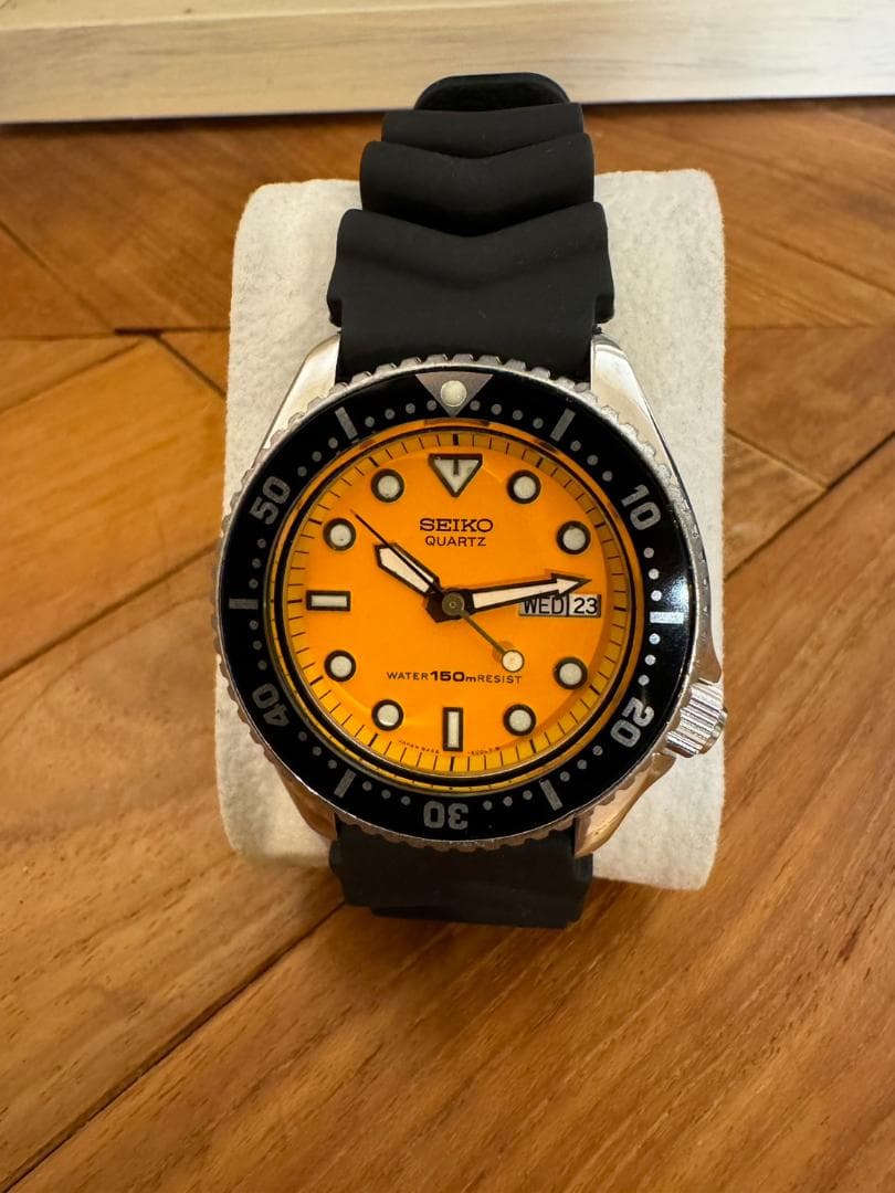 セイコー SEIKO クオーツ ダイバー レトロ オレンジ 6458-600A