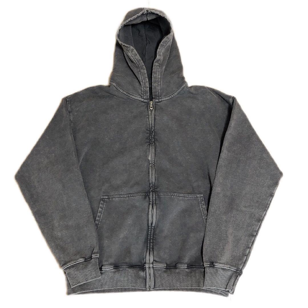 heavy oz Pigment zip hoodie dark gray