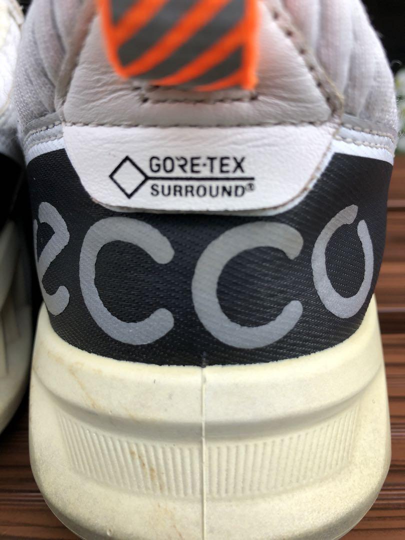 343番美品ECCOゴルフシューズ39 24.5cmスパイクレスGORE-TEX